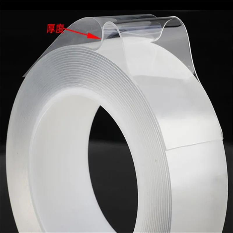 1/2/5M Nano Tape Traceless Double Sided Tape Transparent No Trace Reusable Waterproof Adhesive Cleanable Home gekkotape double sided adhesive tape,double sided tape,adhesive tape,nanos tape kit