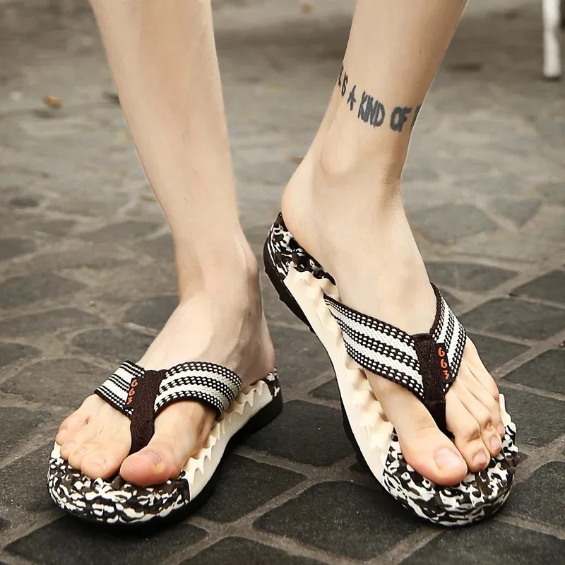 Pied Grec Chaussures Talons Pieds Larges Chaussure été Homme Tongs