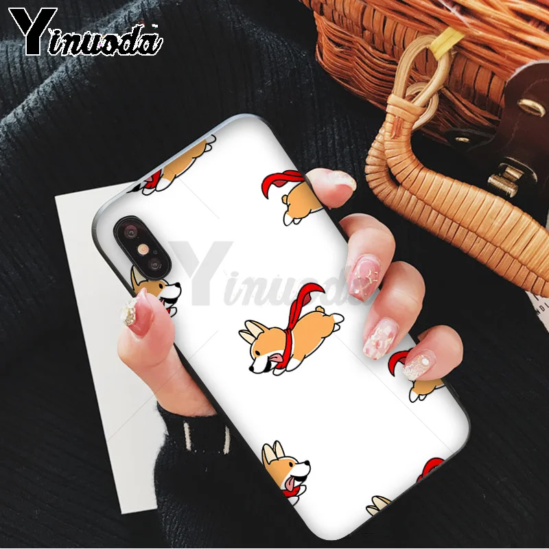 A7 Yinuoda мягкий чехол для телефона из ТПУ с милым рисунком собаки корги для iPhone 6S 6plus 7plus 8 8Plus X Xs MAX 5 5S XR 11 11pro - Цвет: A7