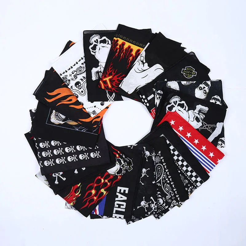Походные шарфы хлопковая бандана Du-rag шарф 2PAC с черепом для бега велосипедная
