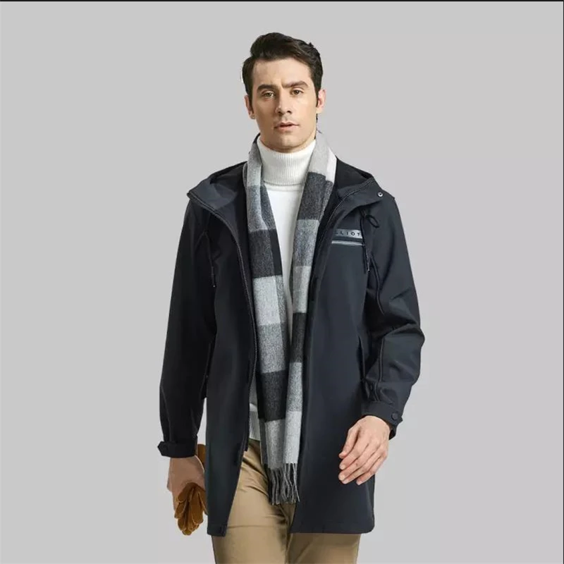 Xiaomi PELLIOT осенне-зимнее деловое мужское Женское пальто, повседневное однотонное тонкое пальто, ветрозащитный длинный плащ, теплый мягкий уличная одежда