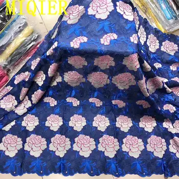 

MIQIER High Quality African nigerian tulle Lace Fabric cotton fabric Embroidery fabric for sewing nigerian dress Swiss Guipure