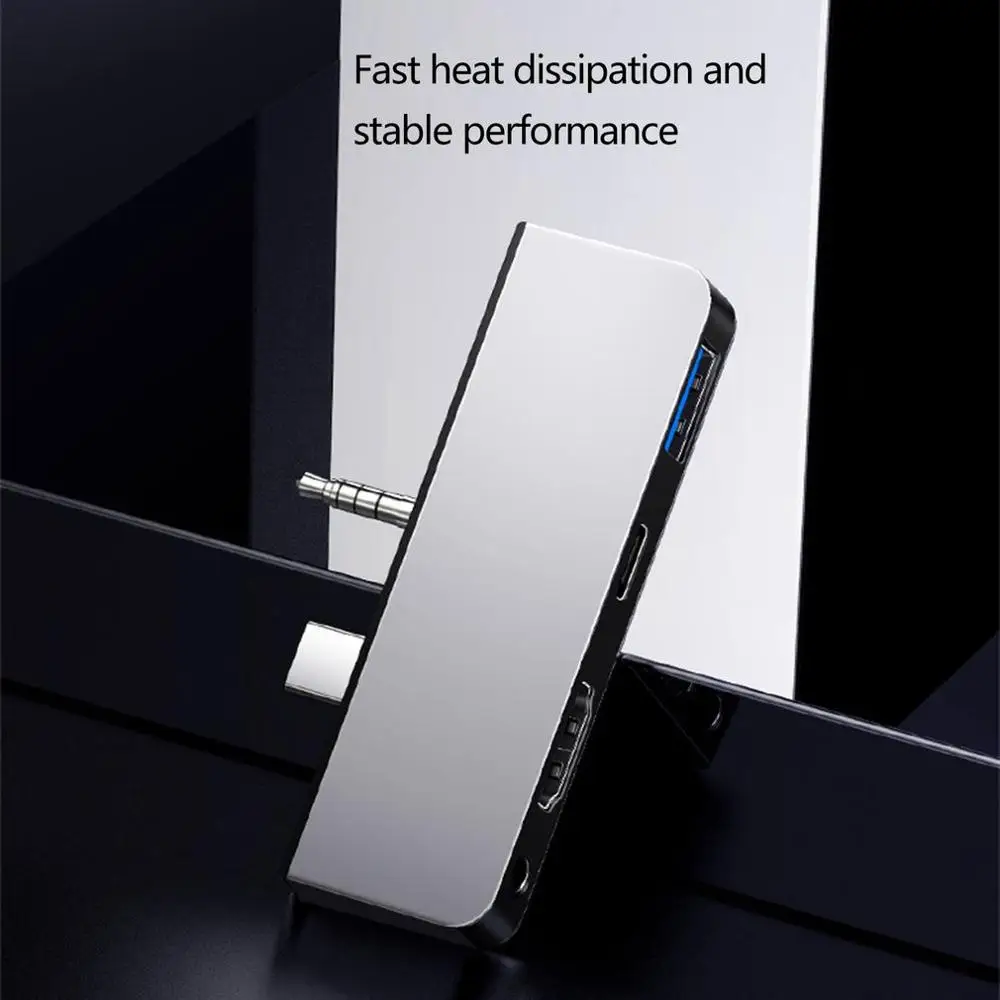 USB C концентратор USB 3,0 HDMI 3,5 мм аудио адаптер для поверхности Go Pro 6 мульти USB-C type C концентратор USB разветвитель