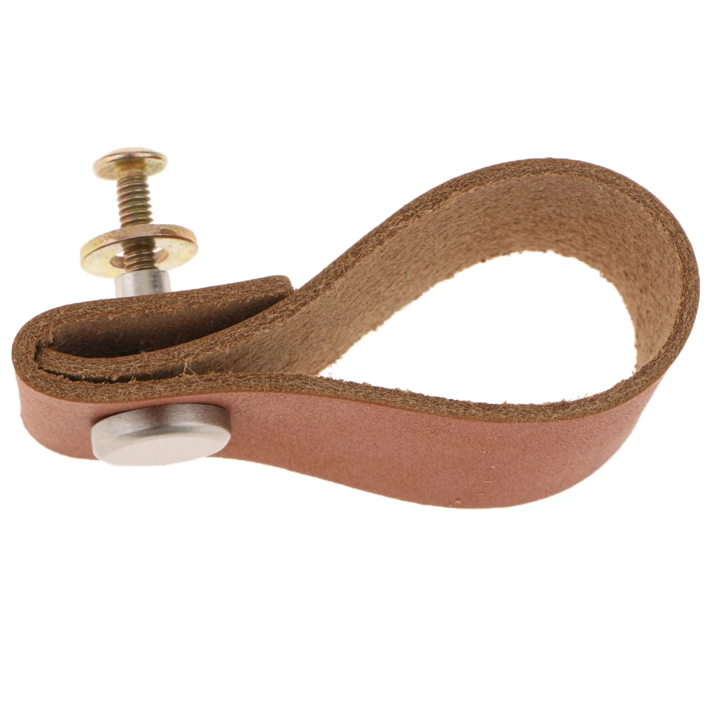 12pcs Cabinet Leather Dresser Drawer Door Handle Kitchen Furniture Decor