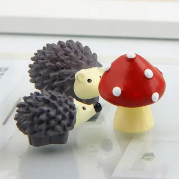 

Micro landscape three-piece combination puppy duckling pig hedgehog Action Figure Desktop decoration Dolls Toys