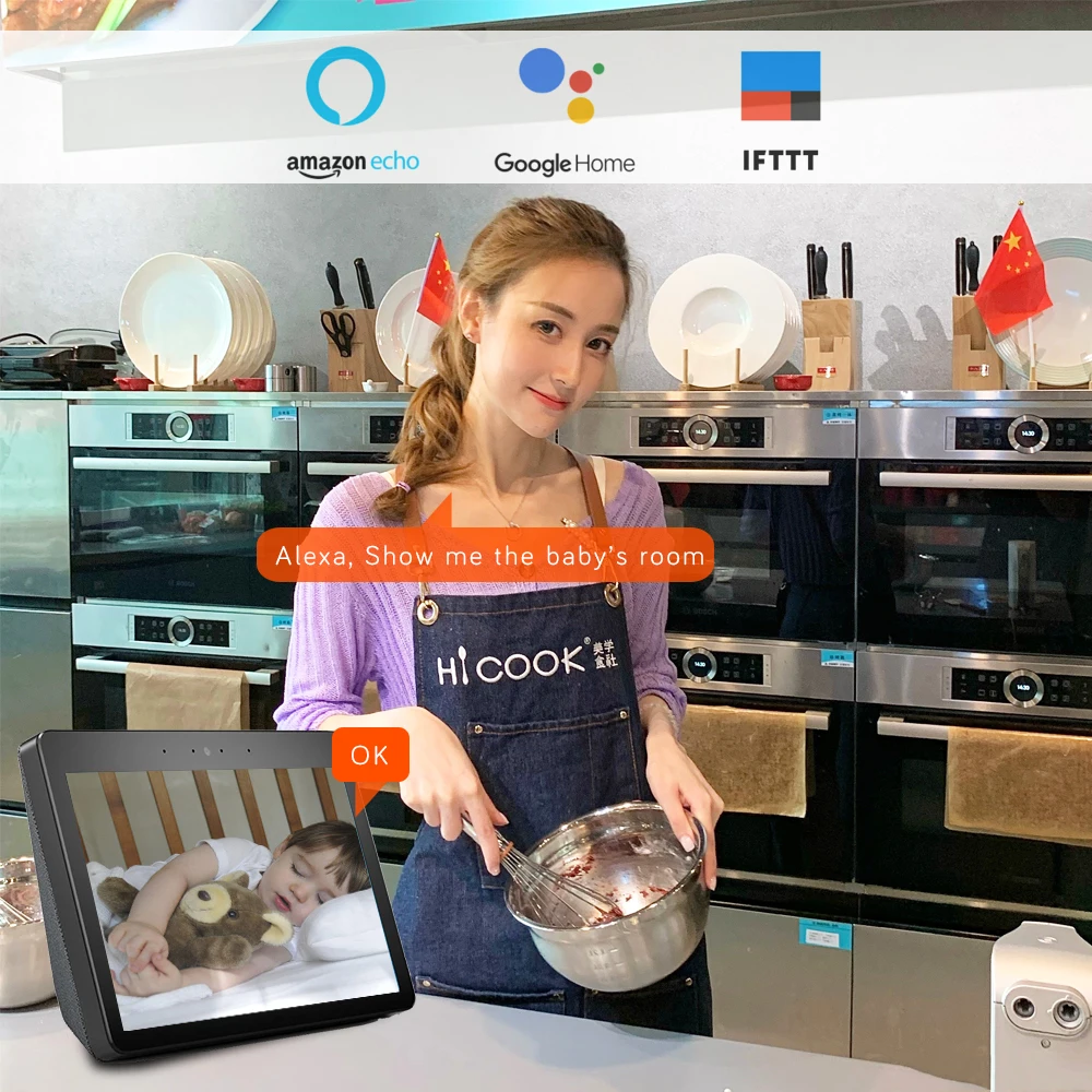 Tuya IP камера работает с Alexa домашней безопасности беспроводная автоматического