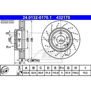 

Disc brake front MB C218 CLS 2.5-3.5 11 ATE 24.0132-0170.
