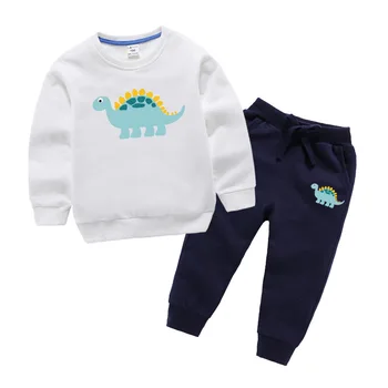 

ZWY454 Autumn Boys Tops Outfit Cartoon Print Girls Clothes Long Sleeve Shirts Boys Pants Children Clothing Sets 3-10 Years