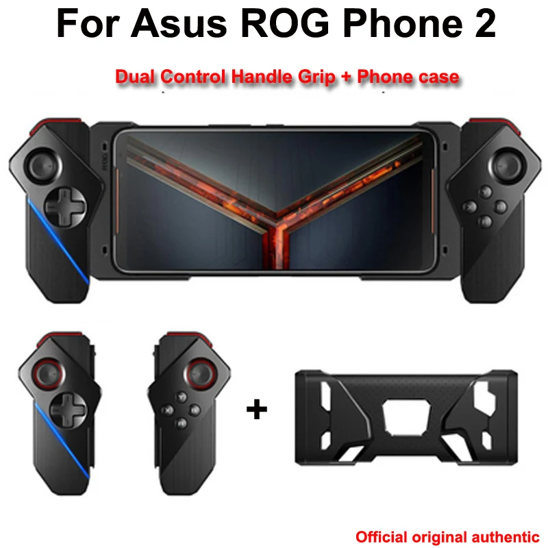

Original Dual Control Handle Grip For Asus ROG Phone 2 ZS660KL Gamepad Controller Joystick With Phone Protective Case Holder