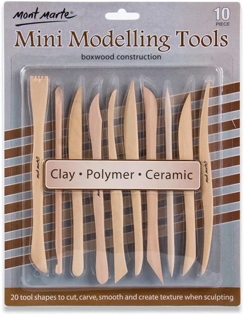 Mont Marte Clay Tool Set  11 Piece. Selection of Clay Tools to Create