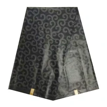 Черная африканская восковая ткань, хлопок, высокое качество, настоящий голландский воск с принтом для Ганы, нигерийское платье Анкары, 6 ярдов, ширина 120 см