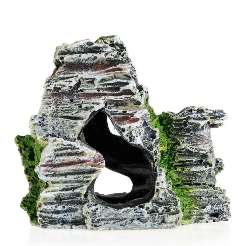 Aquarium Rockery Mountain View Rock Cave Stone Tree Fish Tank Ornament Decoration aquarium accessories
