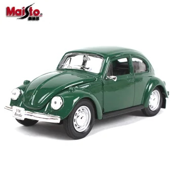 

MAISTO 1:24 VOLKSWAGN BEETLE Blackish Green Retro Classic Cars Simulation Alloy Car Model Decoration for Kids Toy and Gifts