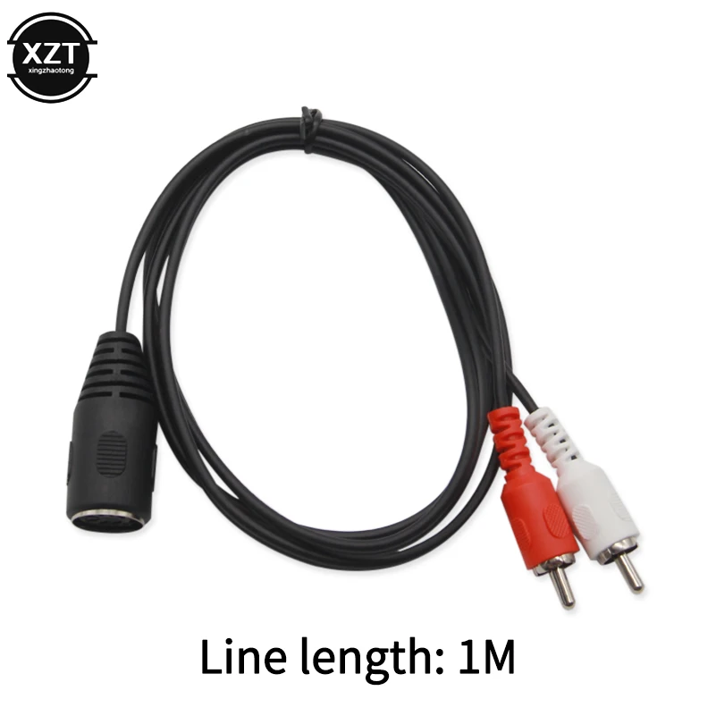 

Old-fashioned Audio Equipment Adapter Cable 7P Din Female 7 Core DIN 7pin to 2RCA Male Lotus Line 0.5m/1m/1.5m