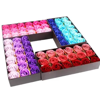 

18Pcs Scented Romantic Rose Flower Petal Soap Wedding Party Decoration Valentine's Day Gift U2JC