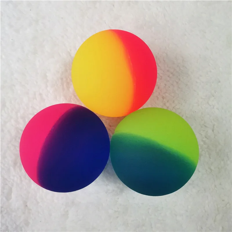 5,5 см двухцветные резиновые прыгающие шары прыгающие вещества поверхность Спорт на открытом воздухе забавные игрушки для детей