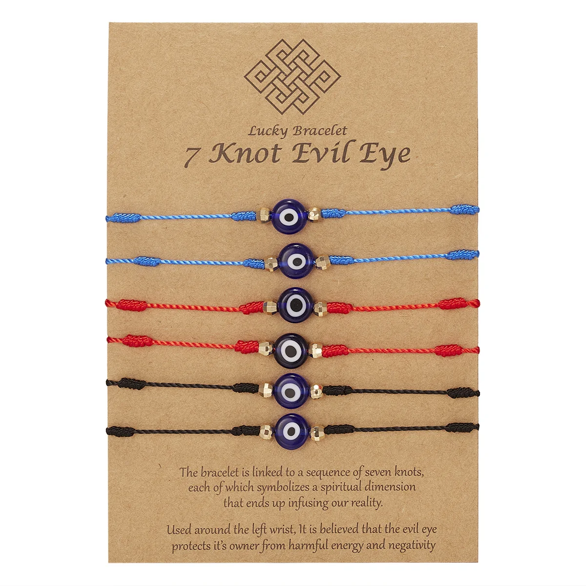 6pcs/set Turkey Blue Evil Eye Bracelet Women Handmade Woven Rope Chain Crystal Beads Bracelets Jewelry Wholesale Dropshipping - Image 3