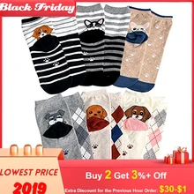 Забавные носки, 6 пар, женские удобные милые хлопковые носки с мультяшными животными, носки-тапочки, Calcetines Mujer