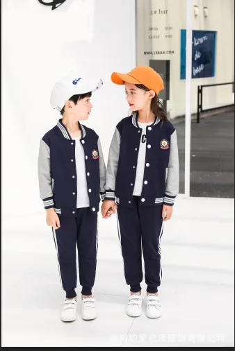Одежда в английском стиле для детского сада, Южная Корея, школьная форма для начальной школы, Весенняя и осенняя бейсбольная школьная форма для детей