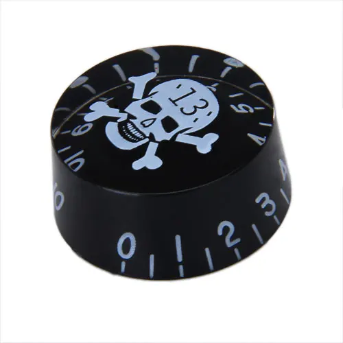 Speed Control Knob Skull Crossbone Pattern +number scale for  Guitars