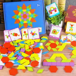 155 шт креативные головоломки обучающие игры игрушки для детская головоломка обучающий пазл детские развивающие деревянные игрушки для