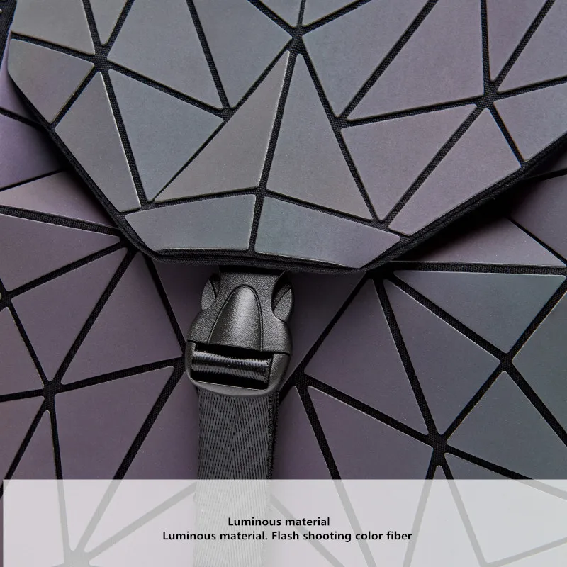 New Luminous Women backpack Geometric Folding Backpack For Teenage Boy Girls School Bag Designers Bagpack Female Ladies Mochila