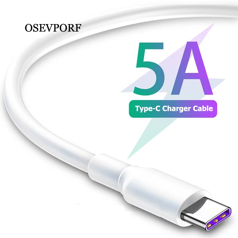 5A супер быстрое зарядное устройство USB C кабель для huawei P30 P20 Lite Xiaomi Mi 9 8 Quick Charge 3,0 type C зарядный кабель для samsung S10 9