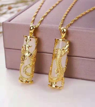 

LETSFUN Fine Jewelry New S925 Sterling Silver Natural Hetian Jade Pendant Necklace Luxury Jewelry