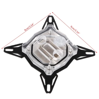 

G1/4\" Base Inner Channel PC Water Cooling Block For Intel 775/1150/1155/1156 CPU R2JB