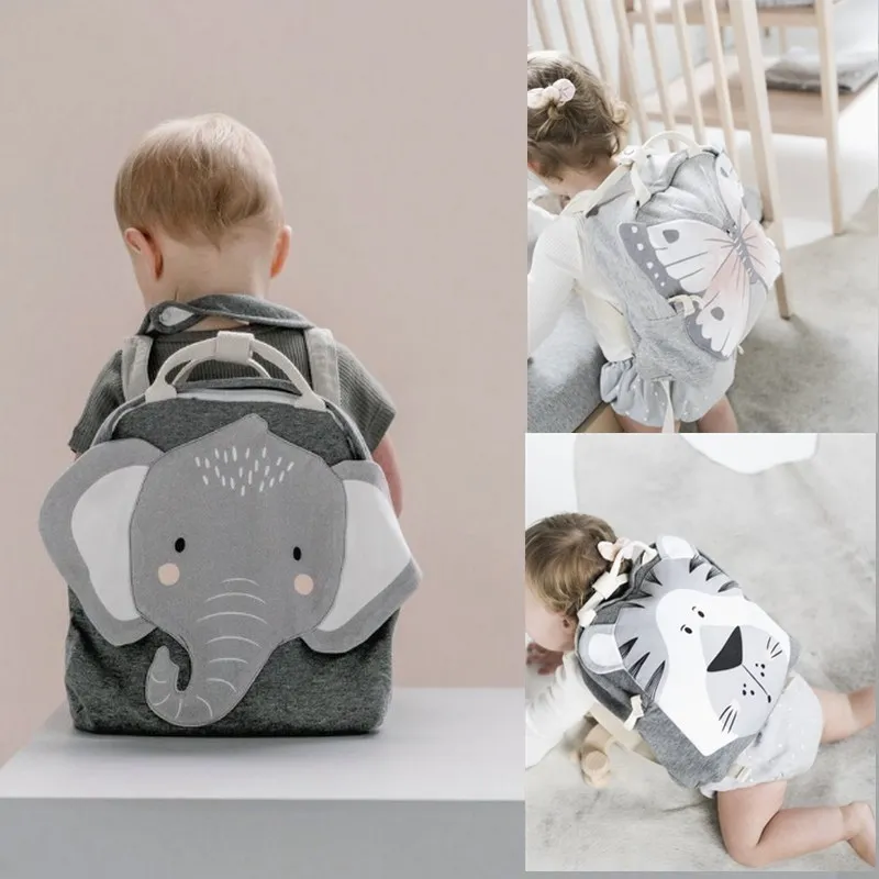 3D мультяшная Детская сумка, школьные рюкзаки для девочек и мальчиков, подарок для ребенка, медведь, слон, рюкзак для детского сада, анти-потеря, школьная сумка
