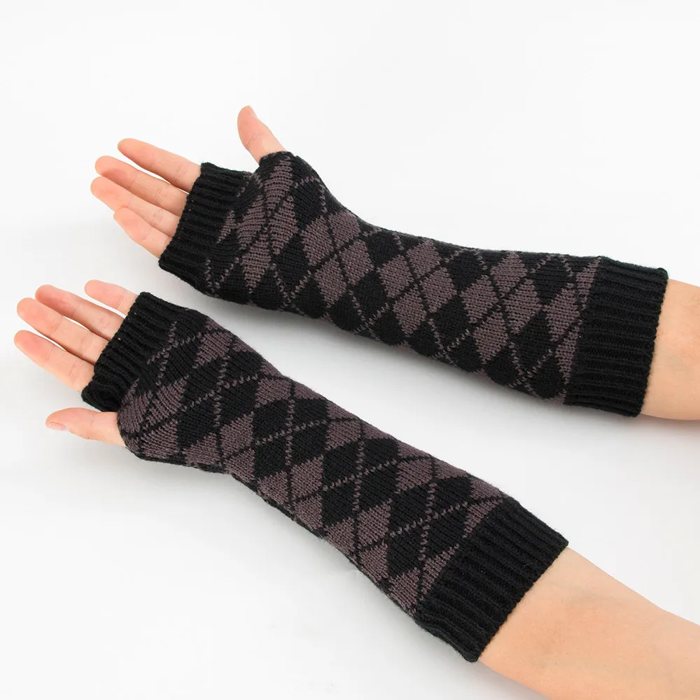 NEW arrival Fashion Wrist Warmer Winter Knitted Long Fingerless Gloves for Women Mittens High Quality 10.22