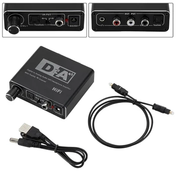 

192kHz Digital Optical Coaxial Toslink To Analog RCA L/R 3.5mm Audio Converter Digital Analog Converter