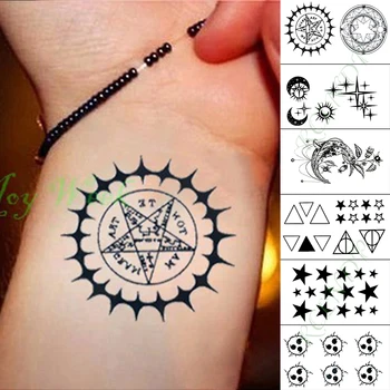 

Waterproof Temporary Tattoo Sticker compass Star Moon star Fake Tatto Hand Arm Foot Flash Tatoo small tattoos for Kid Men Women