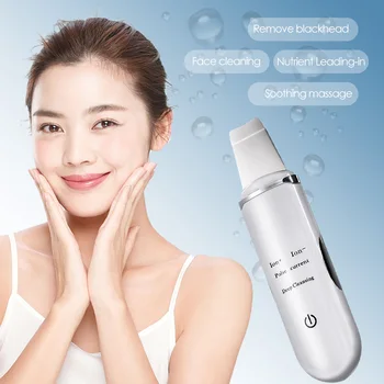 

Ultrasonic Facial Skin Scrubber Ion Cleaner Deep Cleansing Face Cleaning Peeling Rechargeable Beauty Instrument Massager Machine