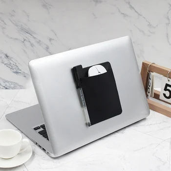 

Self Adhesive Laptop Back Storage Bag Mouse Digital Hard Drive Organizer Pouch Bag For Notebook PC Tablet Mice Carry Bag