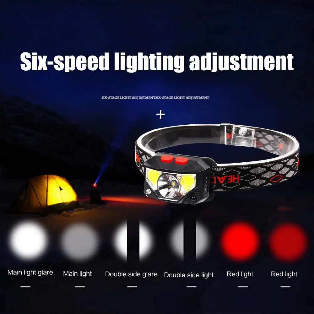 Head Torch Lamp Headlight Headlamp Rechargeable WaterResistant 800LM Black USB Sporting Goods Bicycle Bike Running Strong Light