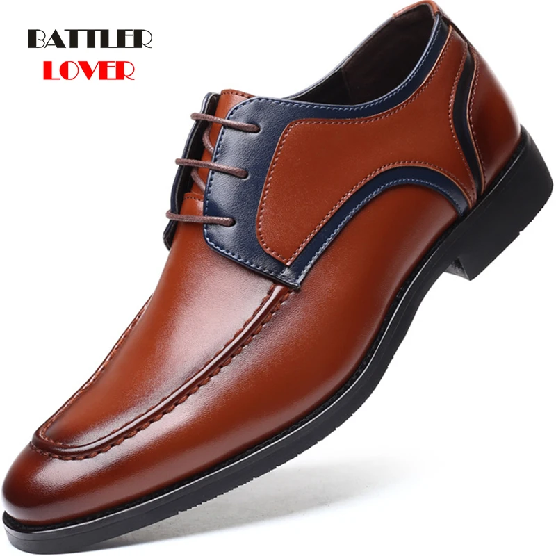 2020 Men Genuine Leather Dress Shoes Offical Business Oxfords for Male Formal Wedding Party Footwear Plus Size 38-48