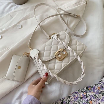 

2 PCS/SET Small PU Leather Crossbody Bags For Women 2020 Female Travel Cross Body Bag Elegant Shoulder Handbags and Purses Sac