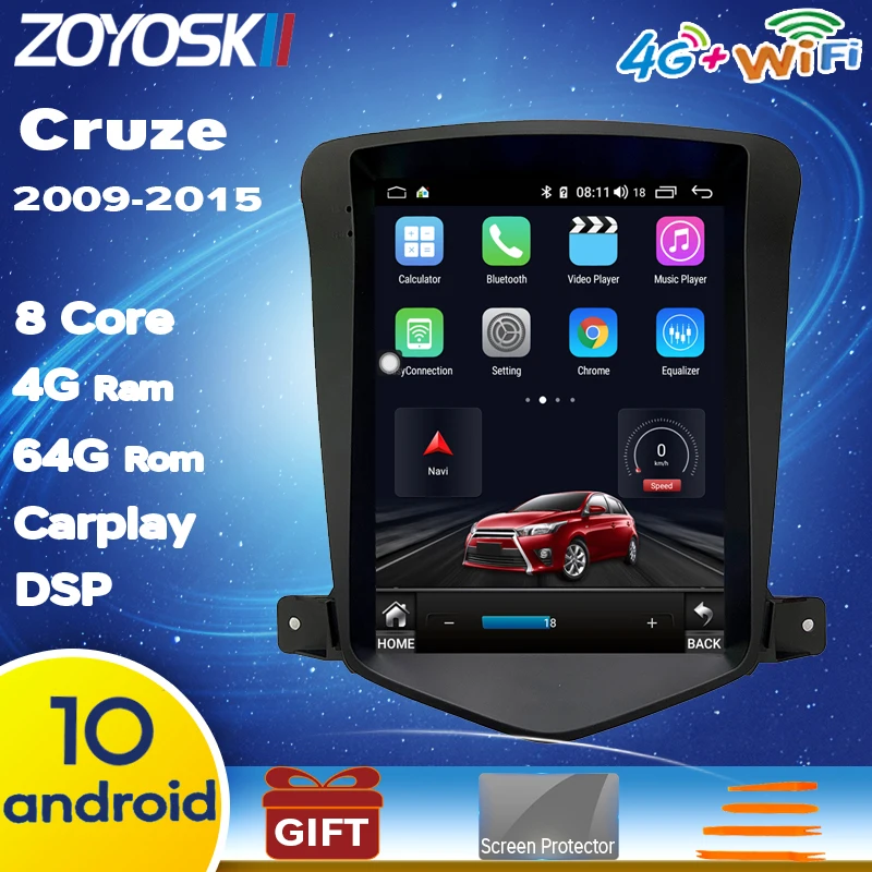 Android 10 os 4 дюймов IPS вертикальный HD экран автомобильный gps Мультимедиа Радио