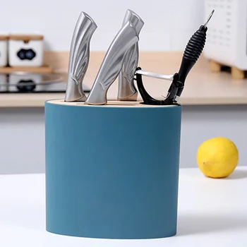 

Multifunctional Kitchen Cutter Holder Knives Storage Rack with a Drain Hole kitchen Supplies CLH@8