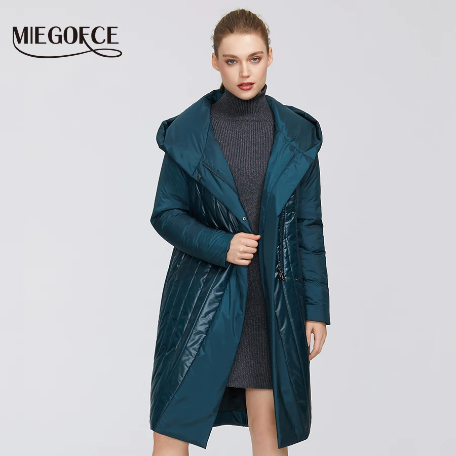 MIEGOFCE 2020 Весенняя Осенняя Женская Коллекция Ветрозащитная Куртка- Плащь с Двойной Защитой от Холода Хлопчатобумажная Теплая Весенняя Куртк... MIEGOFCE 2020 Весенняя Осенняя Женская Коллекция Ветрозащитная Куртка- Плащь с Двойной Защитой от Холода Хлопчатобумажная Теплая Весенняя Куртк...