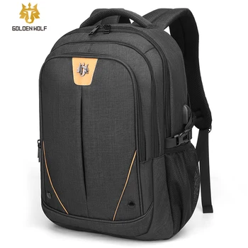 

Goloen Wolf Travel Laptop Backpack USB Charging Large Capacity Teenager School Bag Male Casual Backpacks Mochilas For Men Bags