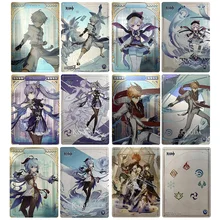 

32 Pcs/Set Game Genshin Impact Collection Card Venti Diluc Barbara Genshin Impact Cards Game Cards Anime cards Gift