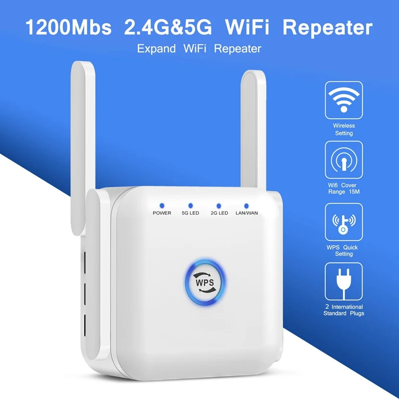 wifi repeater signal booster Wifi Repeater 5G Bộ Khuếch Đại 5Ghz Router Wifi Tăng Áp Tín Hiệu Mở Rộng Tầm Xa 1200Mbps Tăng Áp Không Dây Wi-Fi fi Repeater wifi signal booster which