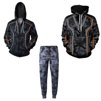 

High-quality homme Hooded Avengers: Infinity War Tony Stark zipper hoodie 3D Printed movie with the same hip-hop casual jacket