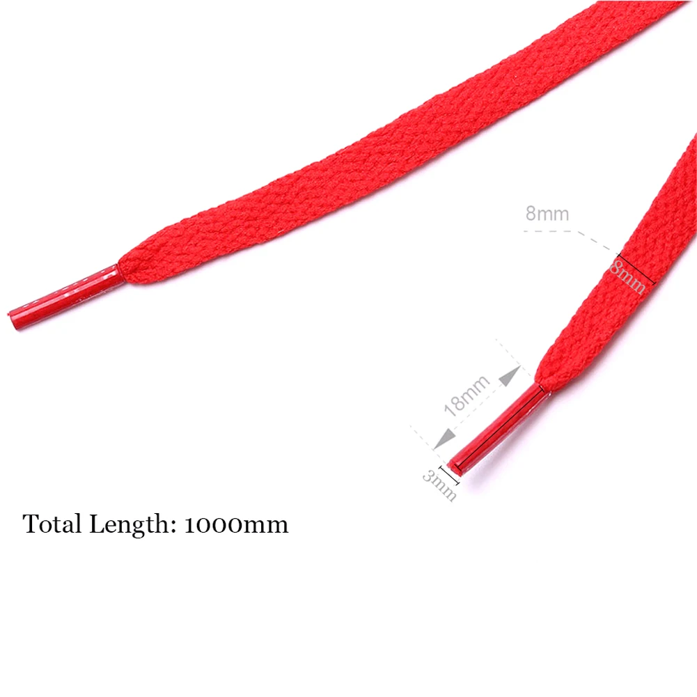 Shoe Laces 1 Pair 80/100/120cm Colorful Flat Shoelaces Solid Adult Children Sport For Sneakers Accessories