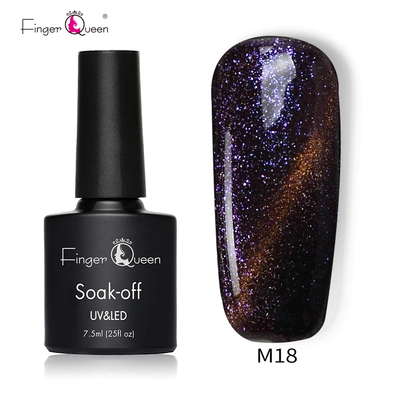Fingerqueen кошачий глаз Гель-лак для ногтей Vernis Полупостоянный УФ-лак для маникюрный гель для ногтей праймер верхнее покрытие Гель-лак - Цвет: M18