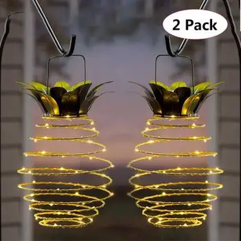 

Solar Tieyi Pineapple lamp outdoor courtyard garden decorative hanging lamp led copper wire lamp string