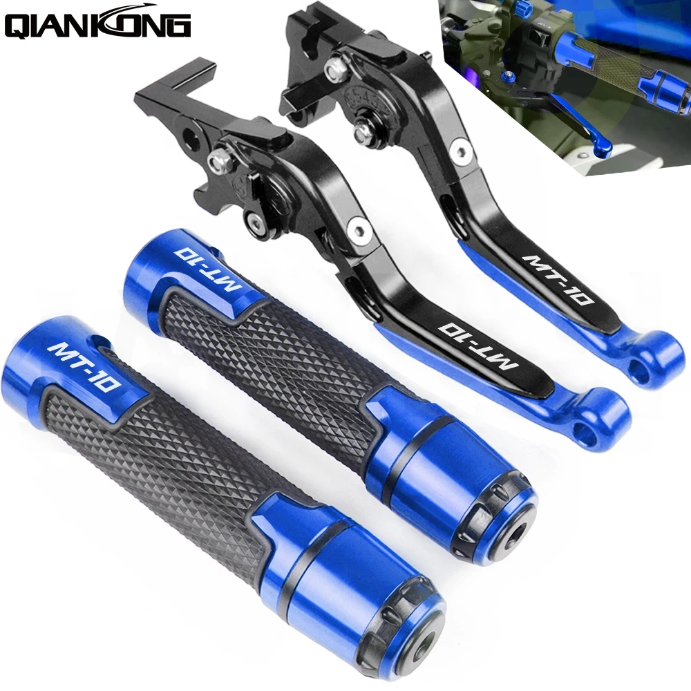 

MT10 LOGO Motorcycle Brake Handle CNC Adjustable Brake Clutch Lever Handbar Ends For Yamaha MT-10 2016 2017 2018 2016-2018 mt10