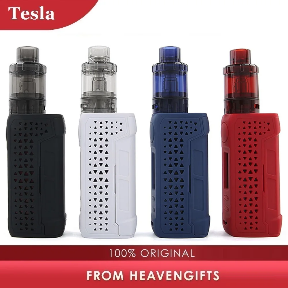 Original Tesla WYE II 86W TC Kit with 4ml Citrine 24 Tank Max Power by 18650 battery Telsa Box Mod vs Punk 86W/ Drag 2 | Электроника